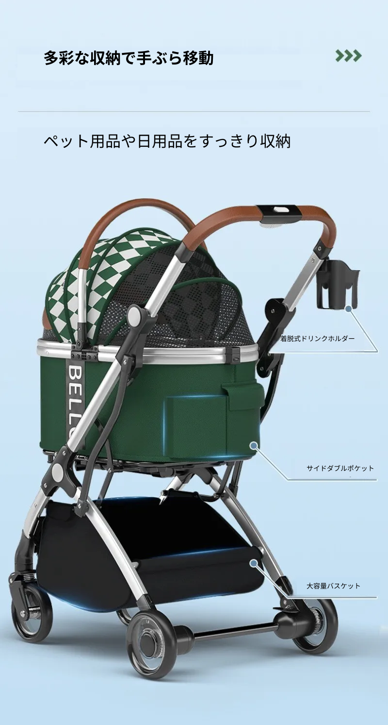 折りたたみ式ペットカートの商品画像 4