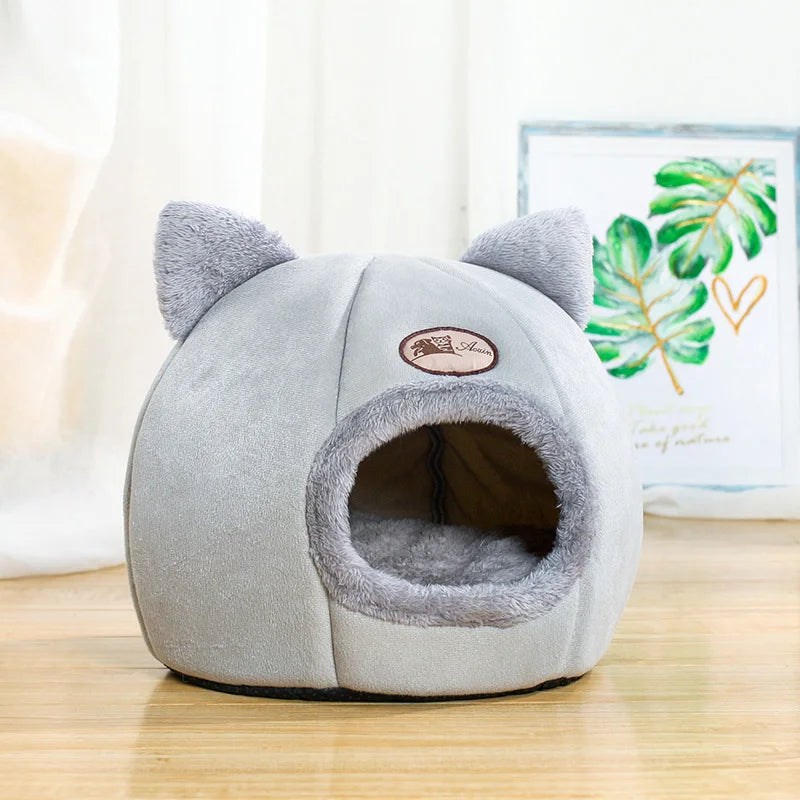 PetoPop Deep Sleep Cave Bed and Detachable Winter Plush Cat House