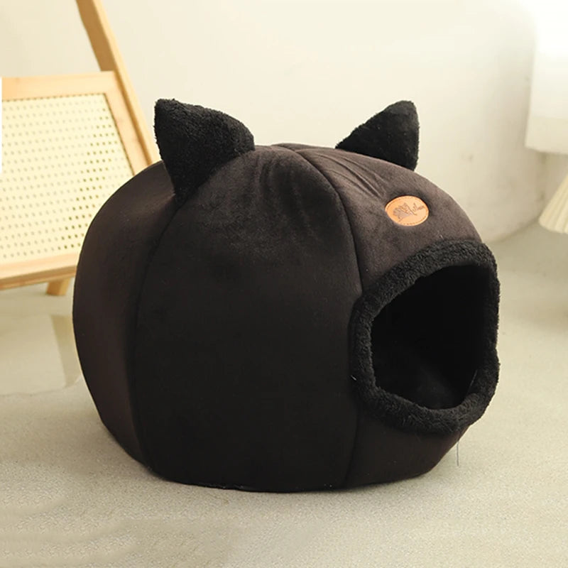 PetoPop Deep Sleep Cave Bed and Detachable Winter Plush Cat House