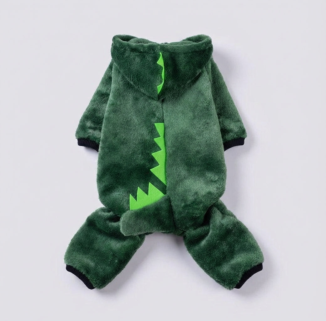 【PetoPop】トラさんに大変身！もこもこ裏起毛ロンパース｜小型犬用・あったか防寒ウェア・着ぐるみ・SNS映え