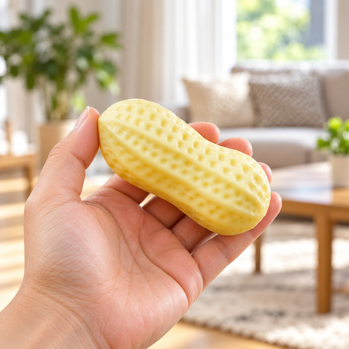 Peanut-Shaped TPR Squeaky Chew Toy for Dogs – product image 4