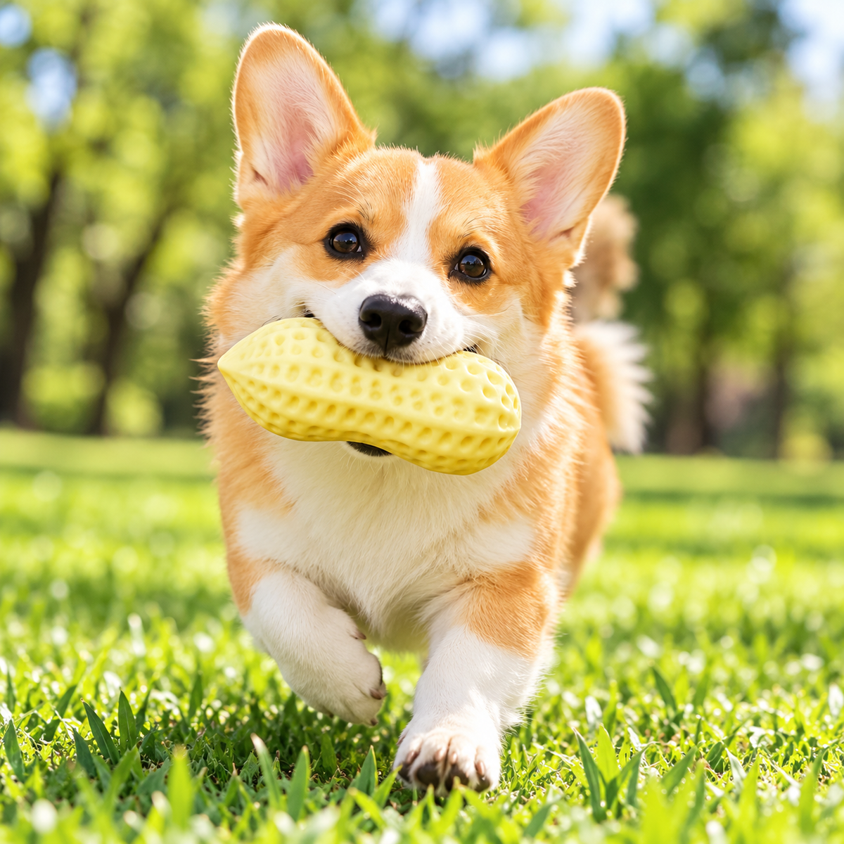 Peanut-Shaped TPR Squeaky Chew Toy for Dogs – product image 5
