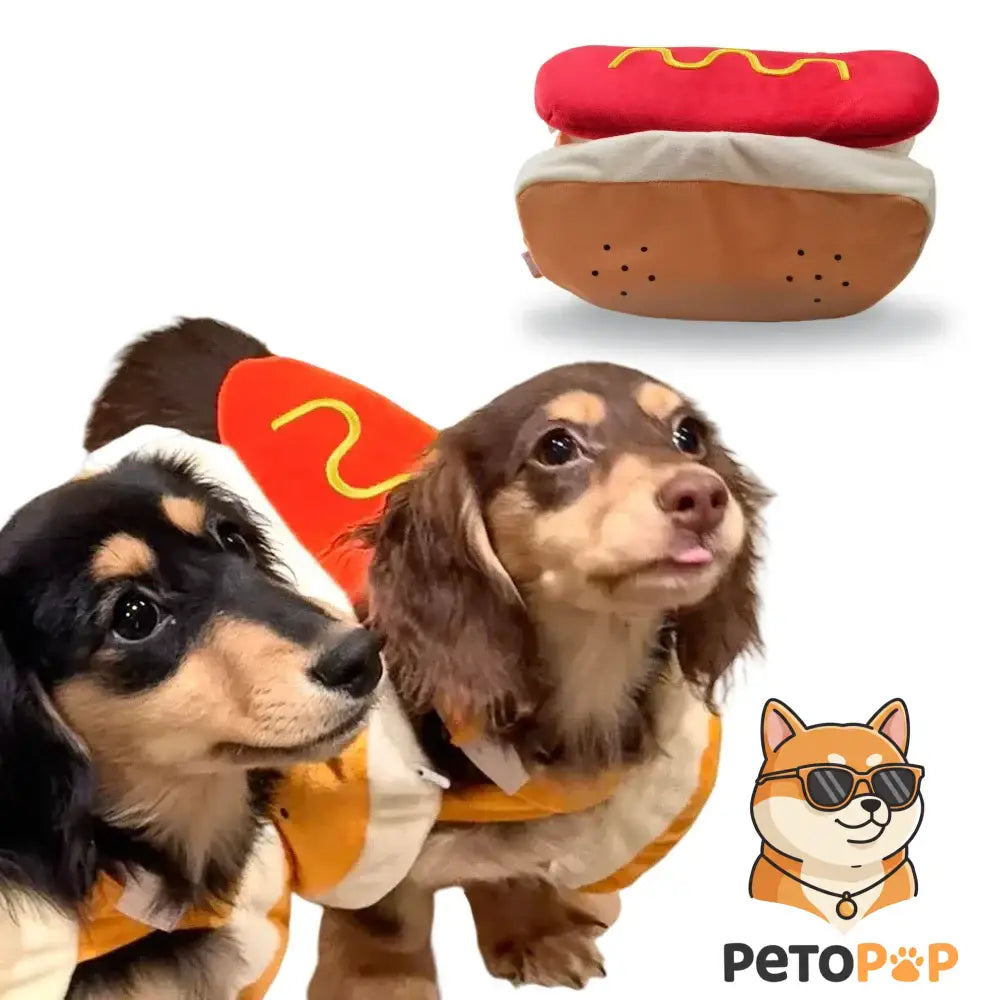 犬猫用コスチューム｜おもしろフェスティバル衣装・ホットドッグデザイン｜ハロウィン＆クリスマス用ペット服｜Petopop