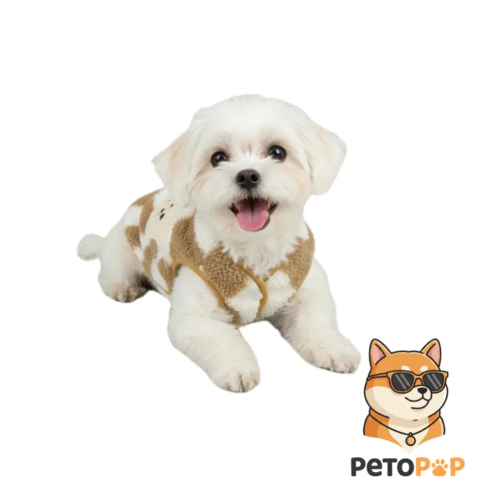 「犬用チェック柄フリースつなぎ服｜小型犬・子犬・猫用あったかペットウェア｜Petopop」
