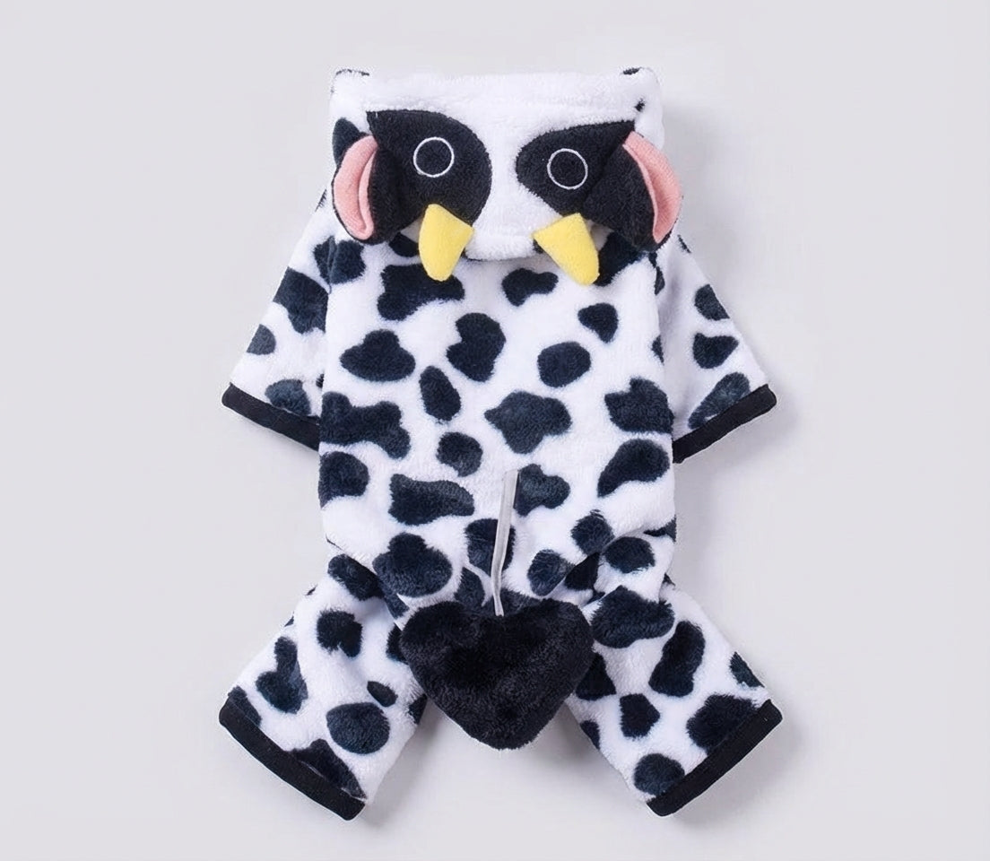 【PetoPop】トラさんに大変身！もこもこ裏起毛ロンパース｜小型犬用・あったか防寒ウェア・着ぐるみ・SNS映え